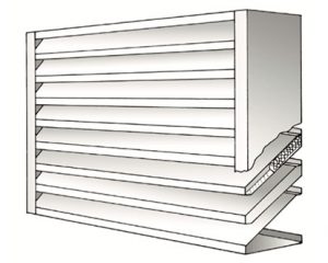 Single bank acoustic louvre - Type ACL1