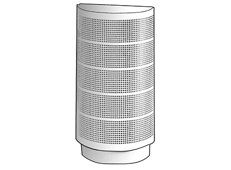 TEK Displacement ADU02 1 - Semi-Circular Air Distribution Unit – ADU02