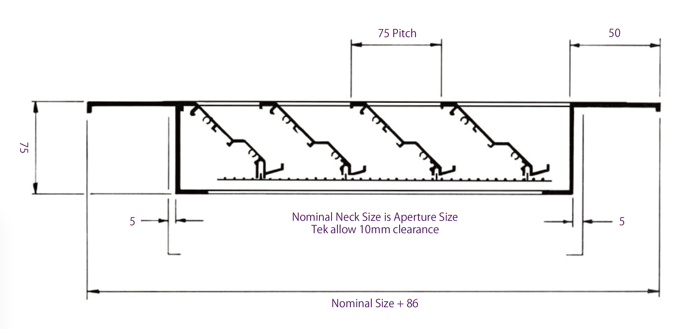 TEK External Louvres EL75 Spec1 - External Louvres - Type EL75