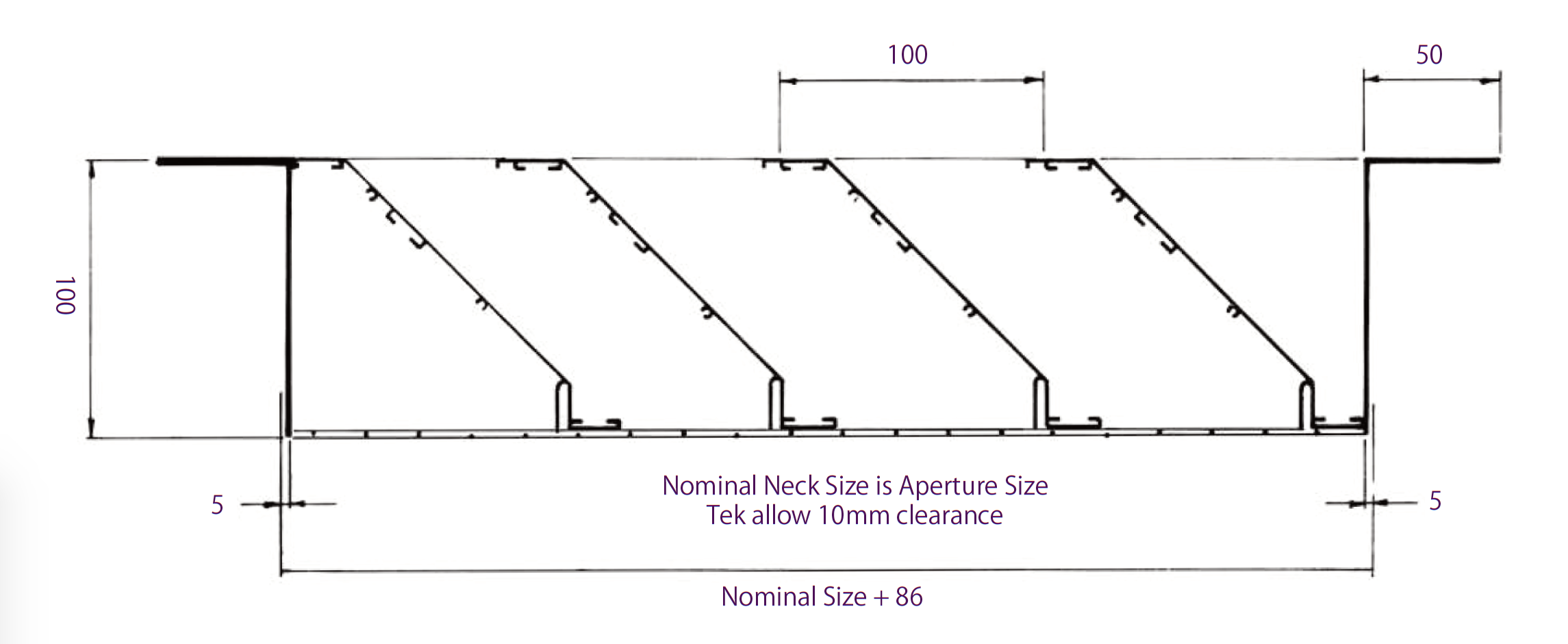 TEK Louvres EL100 Spec1 - External Louvres - Type EL100