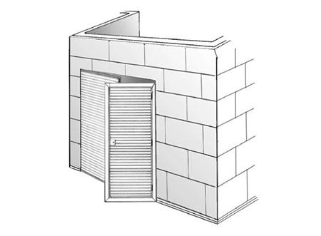 TEK Louvres LDL 1 - External Louvred Door - Type LD50/75/100