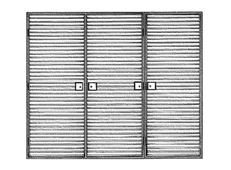 TEK Louvres LDL 3.2 - External Louvred Door - Type LD50/75/100